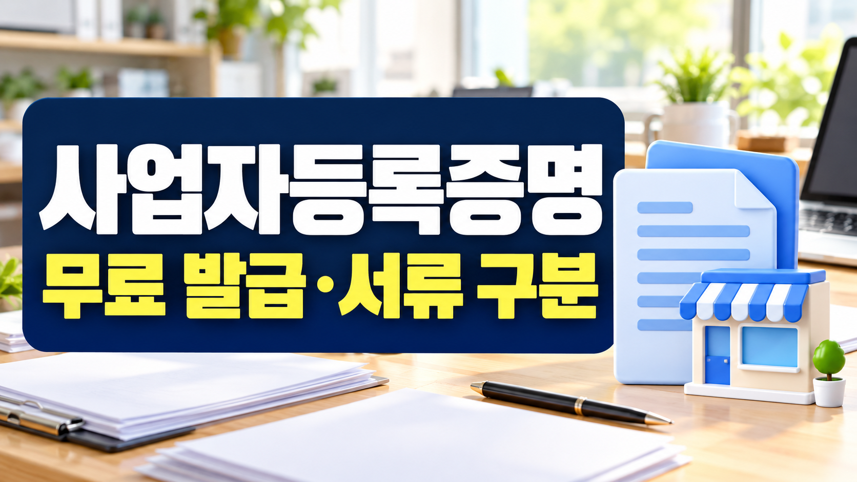 사업자등록증명 무료 발급 서류 구분