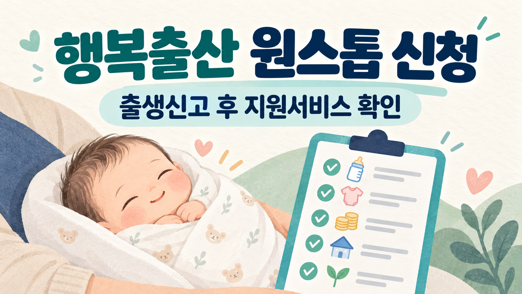 행복출산 원스톱 신청과 출생 후 지원서비스 확인