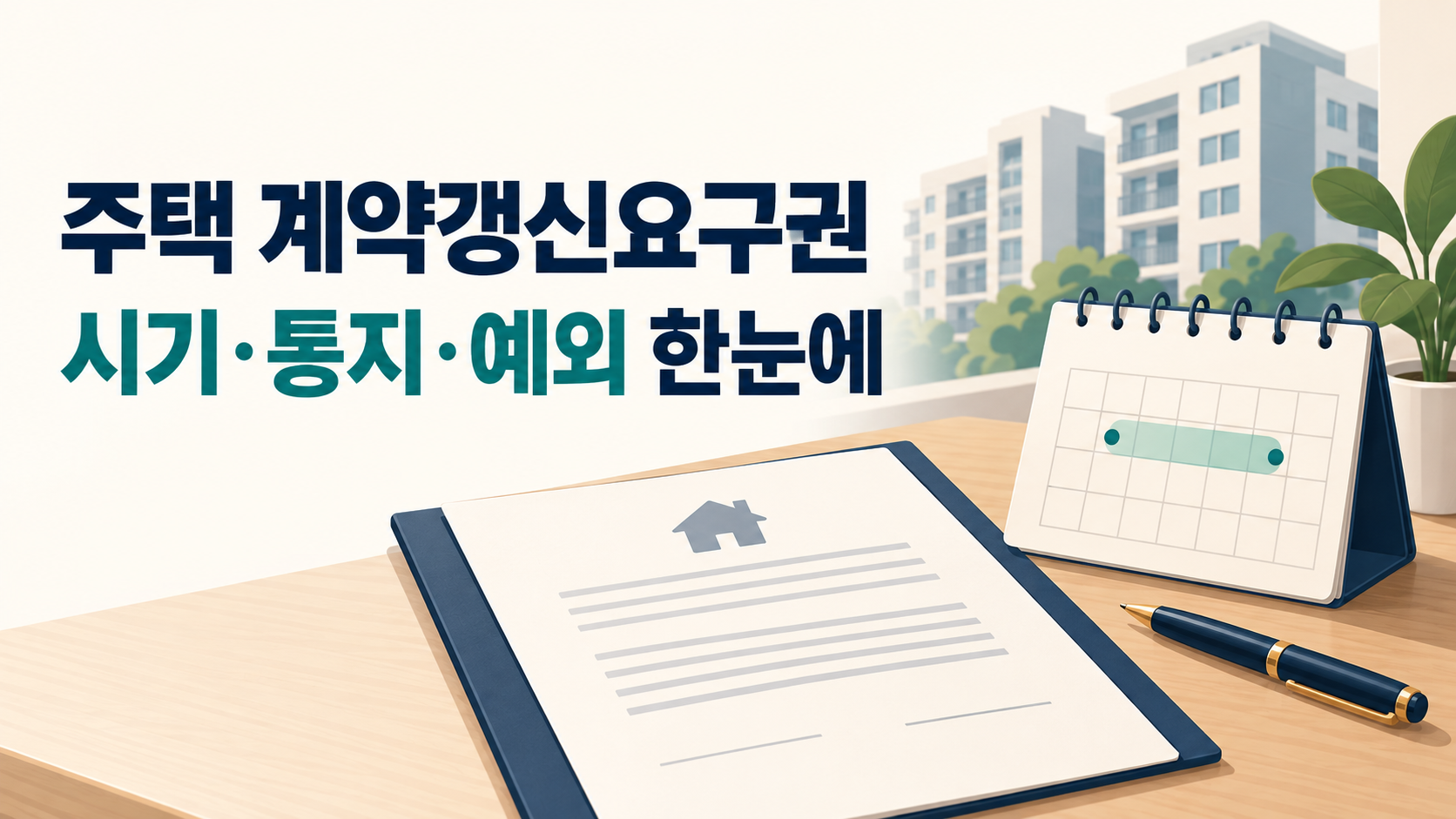 주택 계약갱신요구권 시기·통지·예외 한눈에