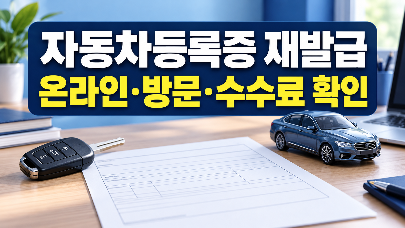 자동차등록증 재발급 온라인 방문 수수료 확인